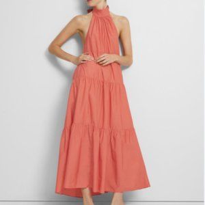 Tiered Halter Maxi Dress in Cotton Blend